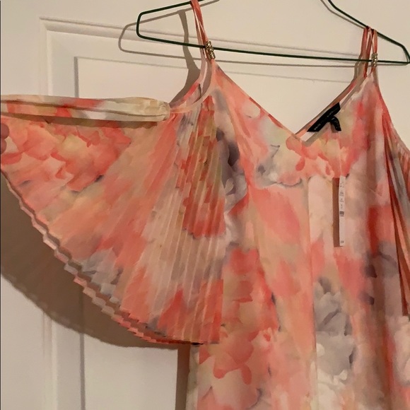 WHBM cold shoulder floral spring dress - Picture 3 of 5